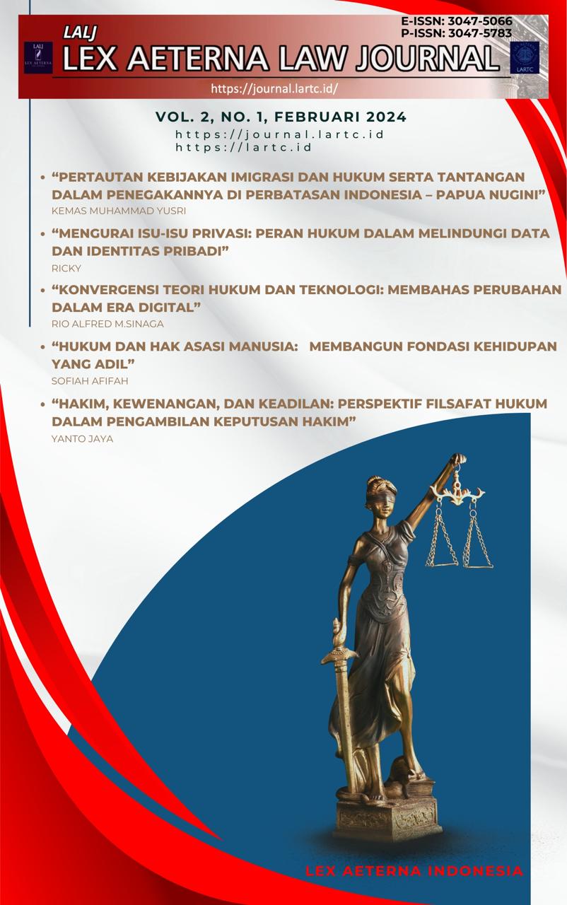 					Lihat Vol 2 No 1 (2024): Lex Aeterna Law Journal
				